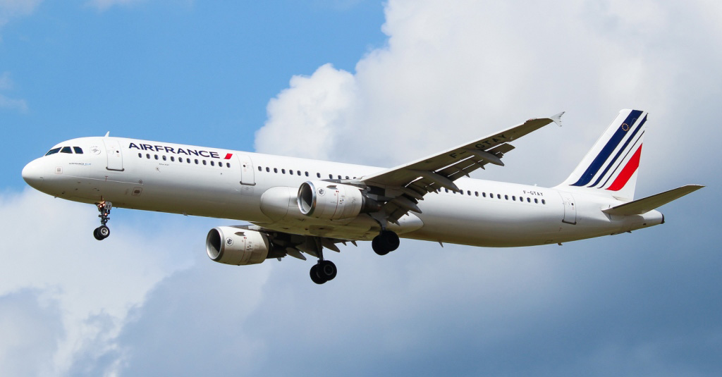 Map of direct flights Air France